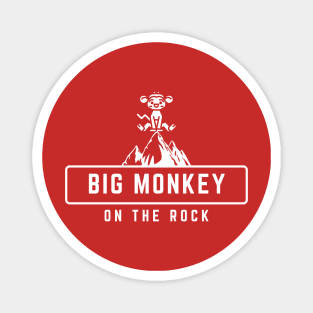 Big Monkey On The Rock Magnet